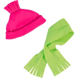 Bayer Puppenkleidung Hose/Mütze 42-46 cm Grün/Pink