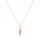 Elli Halskette mit Feder Anhänger 925 Sterling Silber Roségold