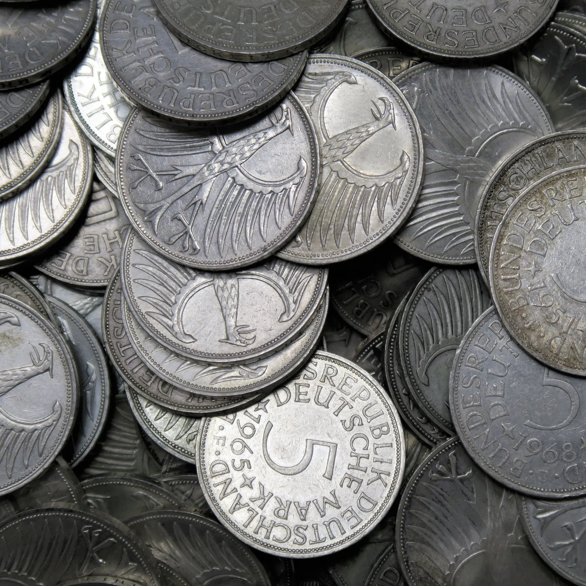 Silbermünze 100 x 5 DM 