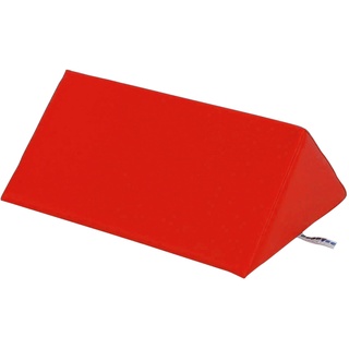 Beinlagerungsdreieck Bein Lagerung Lagerungskissen mit Kunstlederbezug, 45x45 cm, Rot