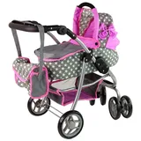 alice"s wonderland' Alice 2-in-1-Puppenwagen Sterne Rosa