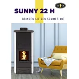 Pelletofen Sunny 22 H wassergeführt weiß | 22kW | WIFI + Fernbedienung Option