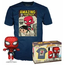 Funko Set Figur POP & Tee Marvel Spiderman Comic Cover