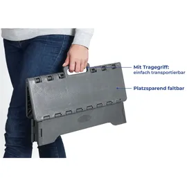 Wenko Secura Trittstufe klappbar grau 250 kg Badewannen Hocker Einstiegshilfe