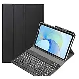 FKQLH Tastatur Hülle für Samsung Galaxy Tab Active 5/Tab Active3 8'' SM-X300/X306B/T570/T575 mit Tastatur Magnetische Kabelloser Bluetooth Abnehmbare Englisch QWERTY Schutzhülle, Schwarz
