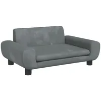 vidaXL Kindersofa Dunkelgrau 70x45x33 cm Samt