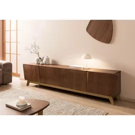 MASSIVMOEBEL24.DE BUTTERFLY TV-Board 240x40x55 cm Braun Massivholz