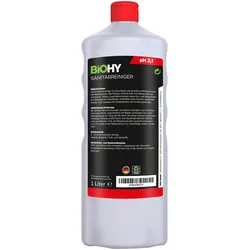 BiOHY Sanitärreiniger (6x1l Flasche) | Kalkzersetzendes Konzentrat für den Sanitärbereich | Badreiniger mit angenehme & frischen Duft | EXTRA STARK
