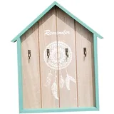 Tubayia Holz Schlüsselkasten Schlüsselschrank Wanddeko Schlüsselbrett mit 4 Schlüsselhaken (Typ 1)