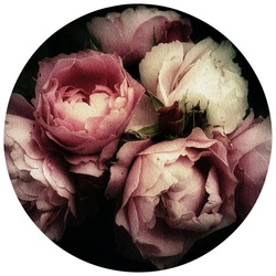 mySPOTTI Tischset »Rosa«, rund, Kunstleder, rosa/schwarz - rot