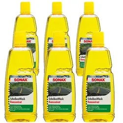 Sonax 6x 1 L ScheibenWash Konzentrat mit Citrusduft [Hersteller-Nr. 02603000]