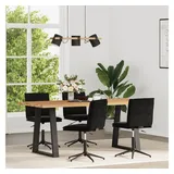 vidaXL Esszimmerstühle 4 Stk. Schwarz Samt
