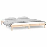 vidaXL Massivholzbett mit LEDs 160x200 cm