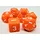 Dice4friends Würfelset Opaque: Orange/White (7)