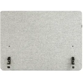 HJH Office Akustik Tischtrennwand FLEXMIUT D Side 80 cm Hellgrau