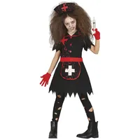 FIESTAS GUIRCA Finstere Vintage Krankenschwester Kostüm – Blutige Zombie Krankenschwester Uniform – Halloween Kinder Kostüm für Mädchen von 10-12 Jahren