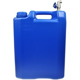 POKM Toolsmarket GmbH 10L BLAU Wasserbehälter Schmal Wasserkanister Tankbehälter Camping Kanister + verzinkt Hahn