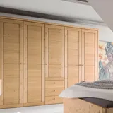 MassivHolz »Vita« Kleiderschrank natur 6-türig / mit Schubladen