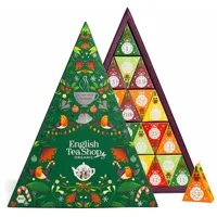 ETS - BIO Tee Adventskalender 2024 "Mosaik grün", Weihnachtskalender, 25 Pyramidenbeutel, Früchtetee, Kräutertee, Grüner Tee, Weihnachtstee