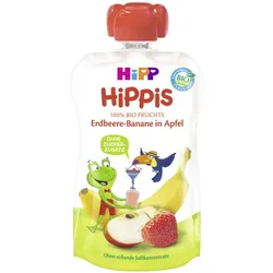 Hipp Bio Hippis Erdbeere-Banane in Apfel 100G