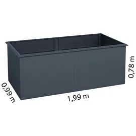 KGT UrbanGrow XL 199 x 99 x 78 cm Anthrazit-grau