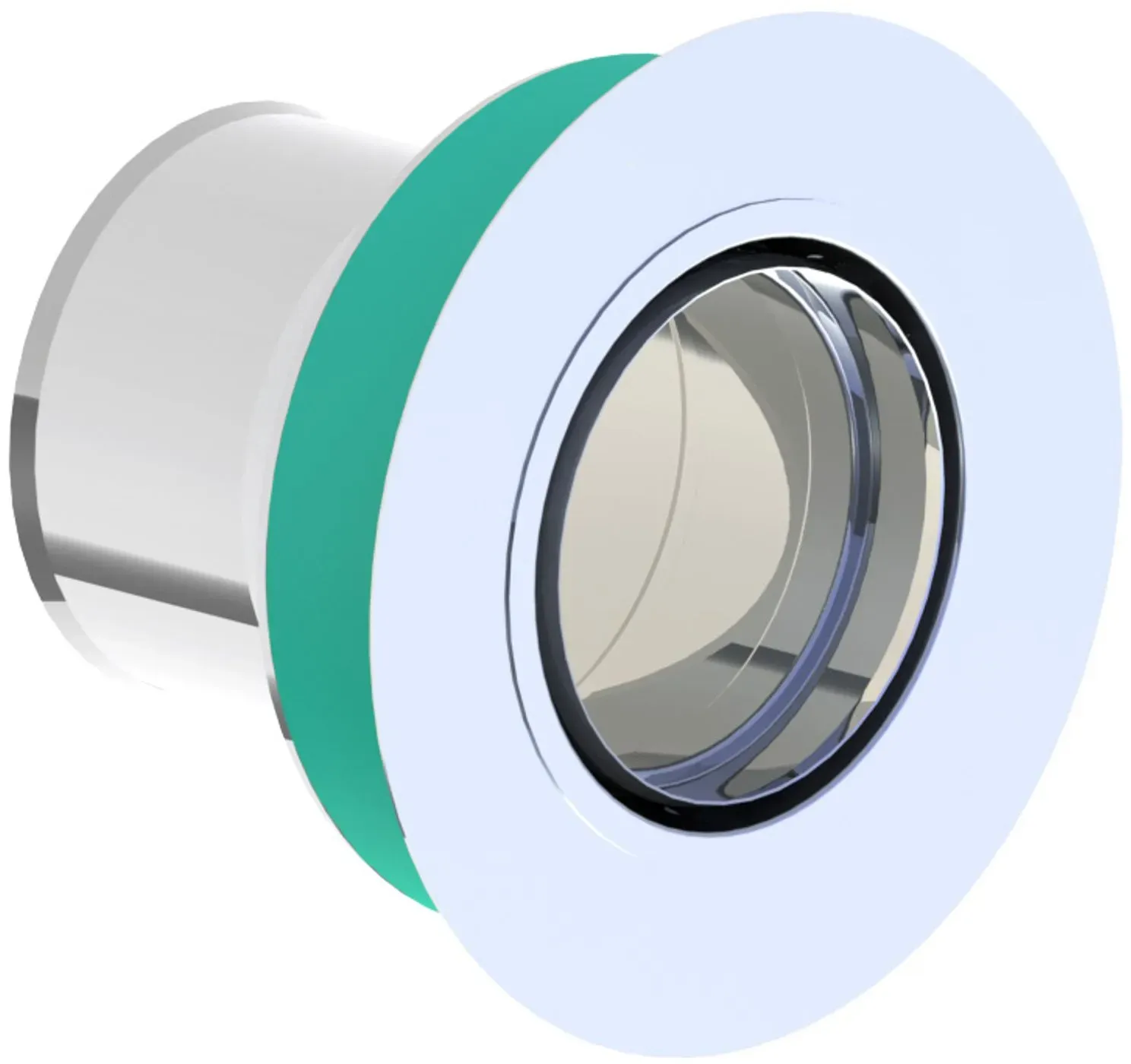 Jeremias PELLET-LINE Anschlussstutzen mit integriertem Wandfutter Ø 080 mm Edelstahl unlackiert Ø 115 mm