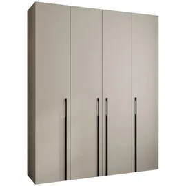 abiks möbel Drehtürenschrank COMO 200 x 245,5 x 50 cm Schwarz