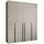 abiks möbel Drehtürenschrank COMO 200 x 245,5 x 50 cm Schwarz