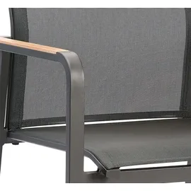 BEST Freizeitmöbel Paros Set 7-tlg. anthrazit/Teakholz