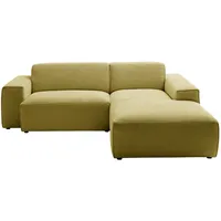 Pure Home Lifestyle Ecksofa, Gelb, Grün, Kunststoff, 3-Sitzer, Ottomane links, L-Form, 230x189 cm, Goldenes M, Oeko-Tex® Standard 100, DGM-Klimapakt, DGM-Emissionslabel, Typenauswahl, Lederauswahl, Stoffauswahl, seitenverkehrt erhältlich, Hocker Rücken echt, Wohnzimmer, Sofas & Couches, Wohnlandschaften, Ecksofas