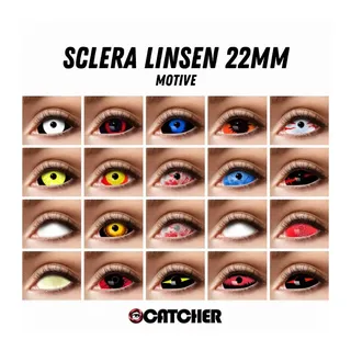 Eyecatcher Farblinsen Farbige Sclera Kontaktlinsen verschiedene Motive 22mm schwarz