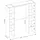 vente-unique Kleiderschrank Kleiderschranksystem - B. 110/180 cm - Weiß & Grau - DORIAN