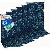 nyvi Hochlehner Auflage 118 x 50 x 5 cm Blume Hellblau 6 St.