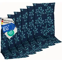 nyvi Hochlehner Auflage 118 x 50 x 5 cm Blume Hellblau 6 St.