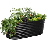 Relaxdays Hochbeet 160 x 80 x 80 cm Schwarz