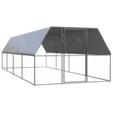 vidaXL Outdoor-Hühnerkäfig 3x8x2 m Verzinkter Stahl