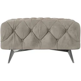 s-style möbel Hocker, Creme, Textil, Echtholz,Buche, Birke, 1-Sitzer, Füllung: Polyetherschaumkern, 80x45x80 cm, Blauer Engel, FSC Mix, Oeko-Tex®, Hergestellt in Europa, Wohnzimmer, Hocker, Sitzhocker