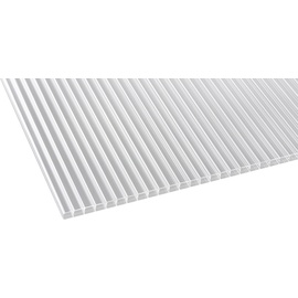 Gutta Polycarbonat-Doppelstegplatte 250 x 98 cm 16 mm Transparent Polycarbonat 980 mm | Klar 16mm 980x2500mm