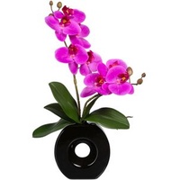 Creativ-green Kunstblume Orchidee, Phalaenopsis, lila, in Keramik-Vase, Höhe 35 cm
