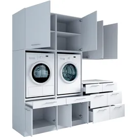 laundreezy Mehrzweckschrank-Set 238 x 68 x 238 cm Weiß