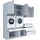 laundreezy Mehrzweckschrank-Set 238 x 68 x 238 cm Weiß