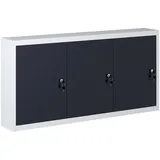 SDWEHO7 Werkstattschrank aus Metall mit abschließbaren Türen, verstellbaren Fachböden und Lochplatte, Wandschrank Hängeschrank Wand Werkzeugschrank für Werkzeug und Geräte, 120x19x60 cm
