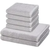 VOSSEN Vegan Life Handtuch-Set (6-teilig) Handtücher 6 ct Silber