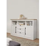 OTTO home Ismund 121 x 95 x 39 cm Weiß / Naturfarben