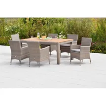 Merxx Teneriffa Set 13tlg. Gartensessel 180 x 100 x 0 cm grau 6 St.