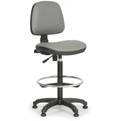 Arbeitsstuhl MILANO, Stützring, grau