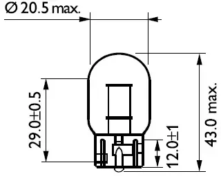 PHILIPS Glühlampe, Zusatzbremsleuchte 12065cp Glassockellampe für Skoda VW