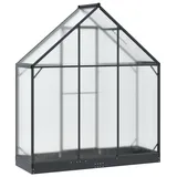 vidaXL Gewächshaus Alu Anthrazit Blankglas 0 mm 1,16 m2