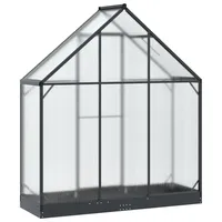 vidaXL Gewächshaus Alu Anthrazit Blankglas 0 mm 1,16 m2