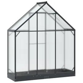 vidaXL Gewächshaus Alu Anthrazit Blankglas 0 mm 1,16 m2